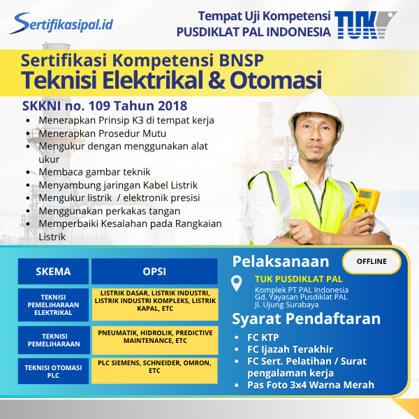 Sertifikasi BNSP Teknisi Elektrikal dan Otomasi