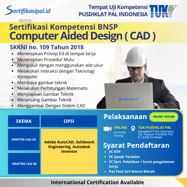 Sertifikasi BNSP Computer Aided Design (CAD)