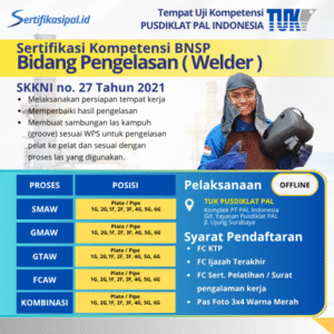 Sertifikasi BNSP Bidang Pengelasan (Welder)